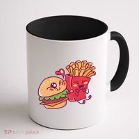 Burger Loves Fries Coffee Mug thumb 1