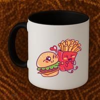 Burger Loves Fries Coffee Mug thumb 2