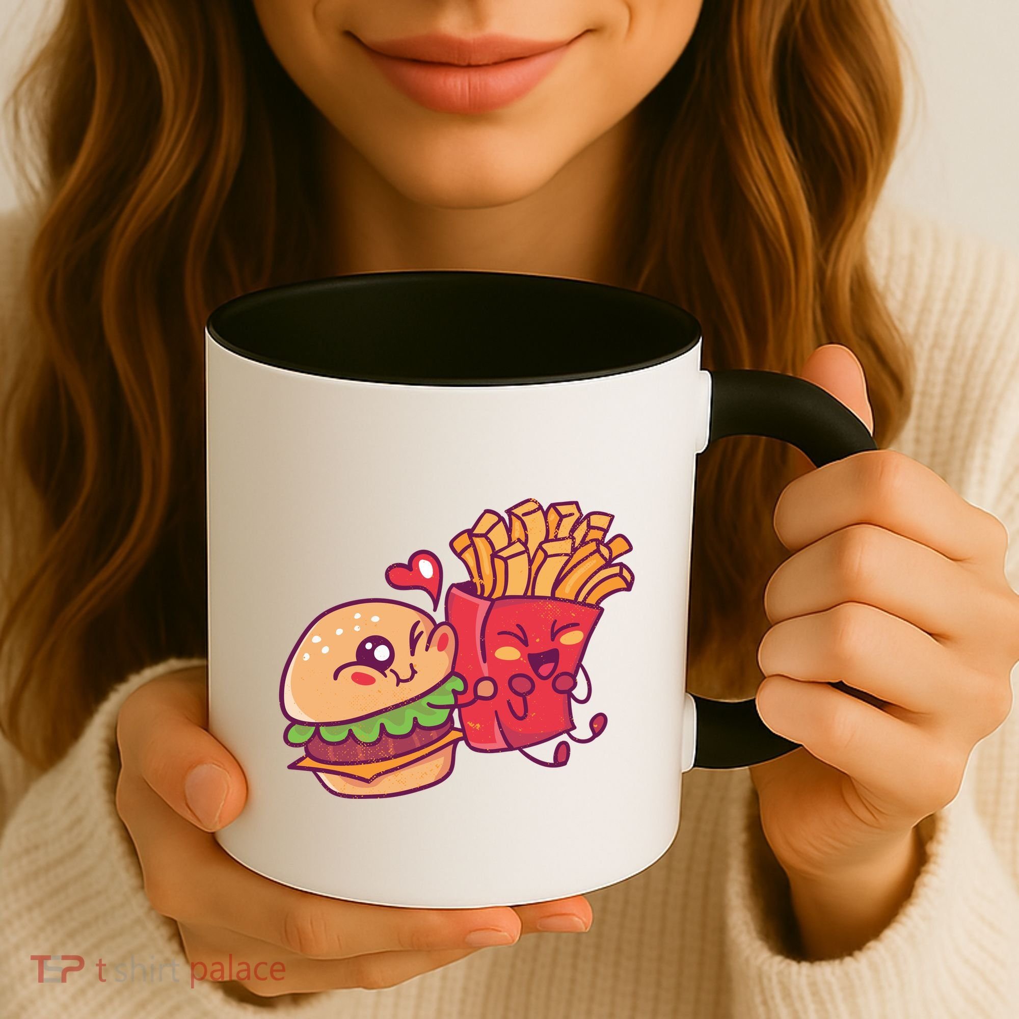 Burger Loves Fries Coffee Mug