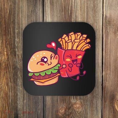 Burger Loves Fries Coaster