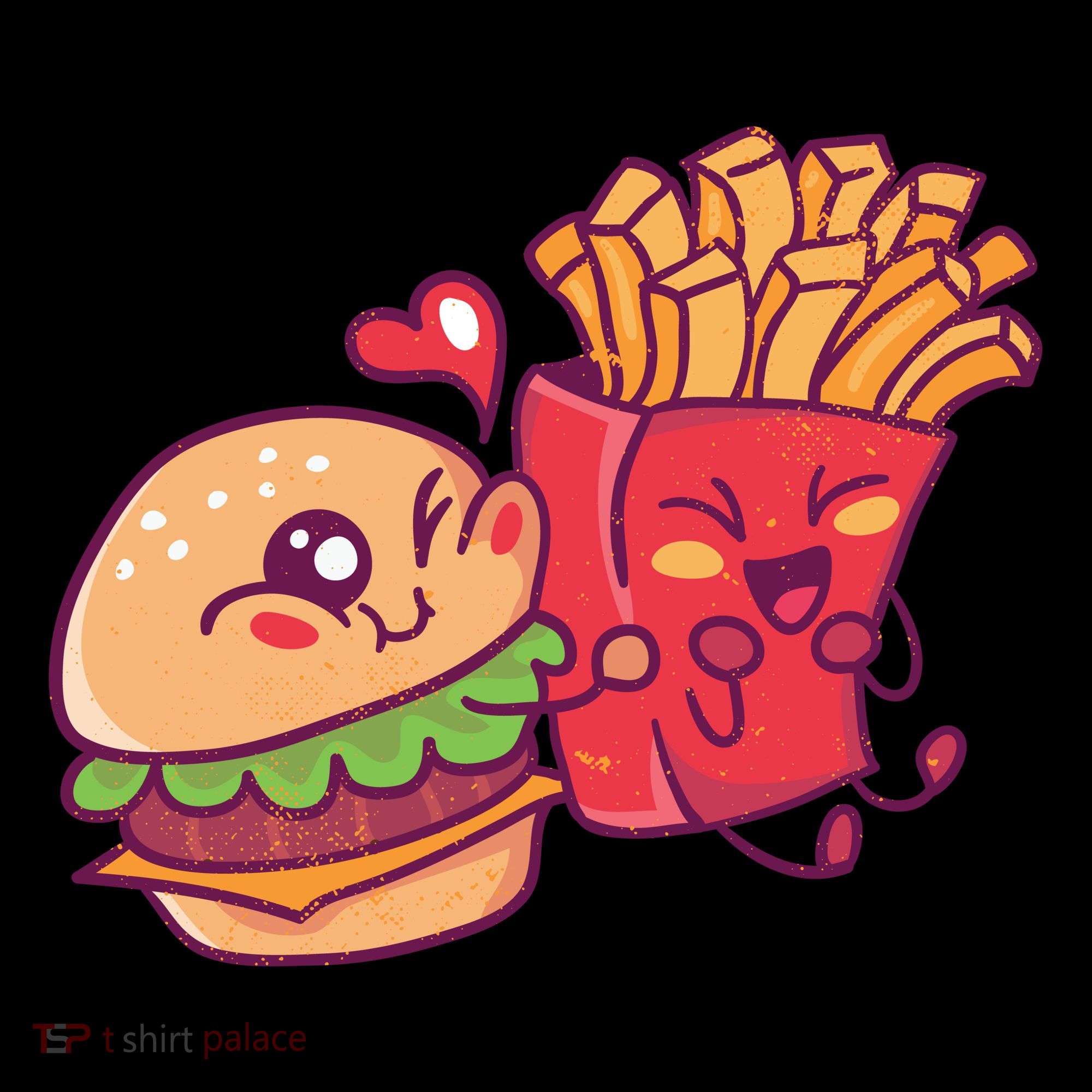 Burger Loves Fries Women's Hoodie