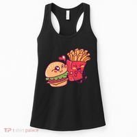 Burger Loves Fries Women's Tank Top thumb 0