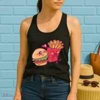 Burger Loves Fries Women's Tank Top thumb 2