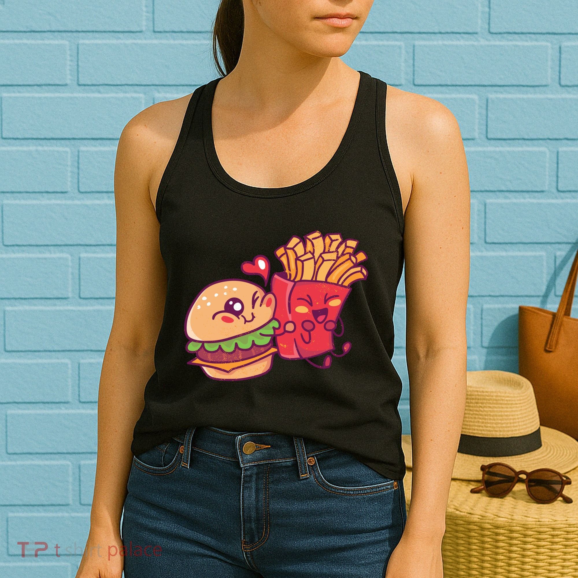 Burger Loves Fries Women's Tank Top