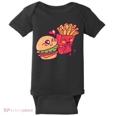 Burger Loves Fries Baby Bodysuit