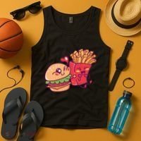 Burger Loves Fries Tank Top thumb 4