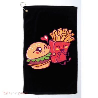 Burger Loves Fries Golf Towel
