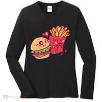 Burger Loves Fries Women's Long Sleeve Shirt thumb 0