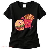 Burger Loves Fries Women's T-Shirt thumb 0