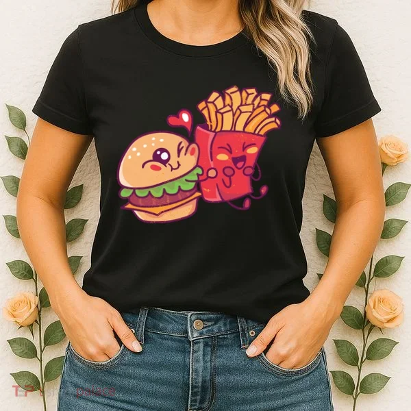 Burger Loves Fries Women's T-Shirt
