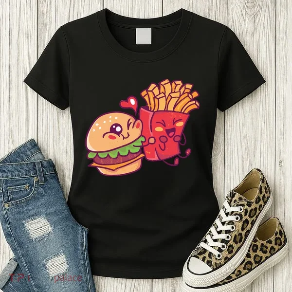 Burger Loves Fries Women's T-Shirt