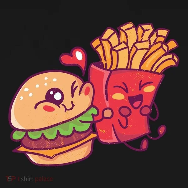 Burger Loves Fries Women's T-Shirt
