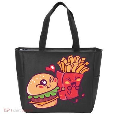Burger Loves Fries Tote Bag