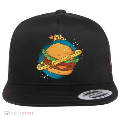 Burger Planet Flat Bill Trucker Hat