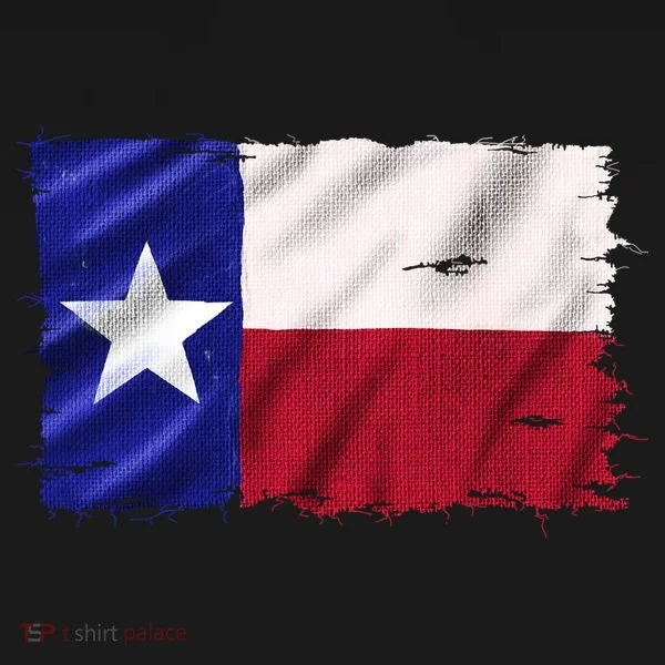 Burlap Vintage Texas Flag Doggie Tank