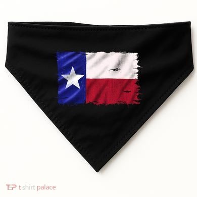 Burlap Vintage Texas Flag USA-Made Doggie Bandana