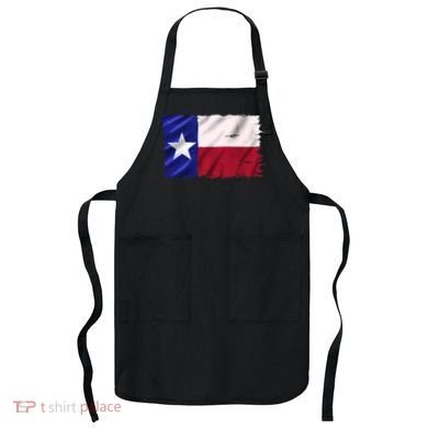 Burlap Vintage Texas Flag Apron
