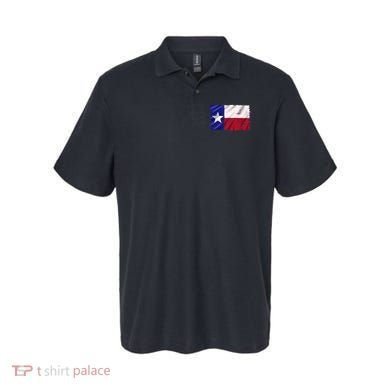 Burlap Vintage Texas Flag Polo