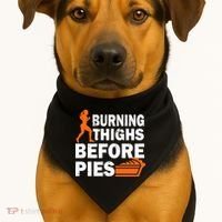 Burning Thighs For Christmas Pies USA-Made Doggie Bandana thumb 1