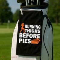 Burning Thighs For Christmas Pies Golf Towel thumb 2