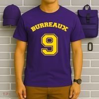 Burreaux Number 9 Louisiana Football Fan T-Shirt thumb 6