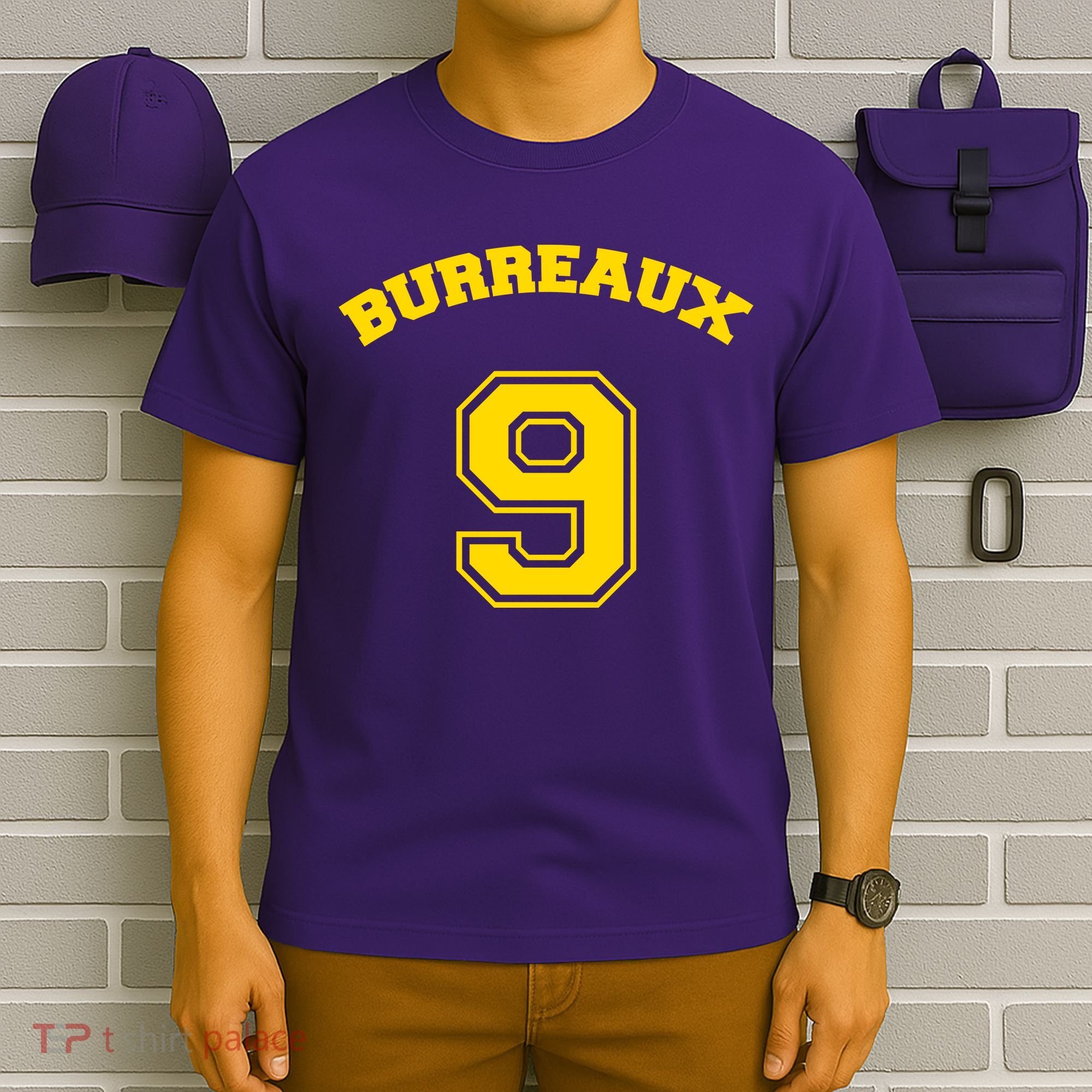 Burreaux Number 9 Louisiana Football Fan T-Shirt