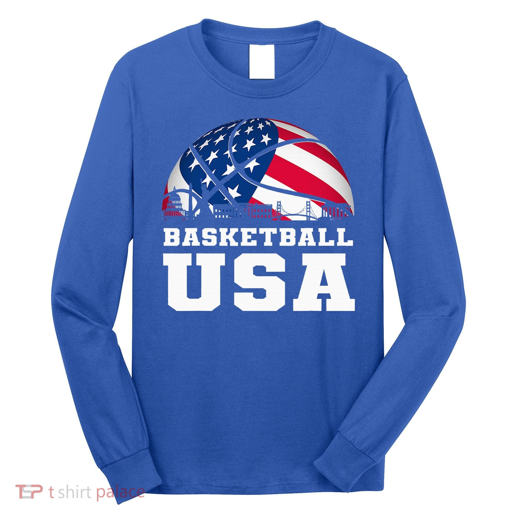Basketball Usa Support The T.E.A.M U.S.A Flag Dream Long Sleeve Shirt