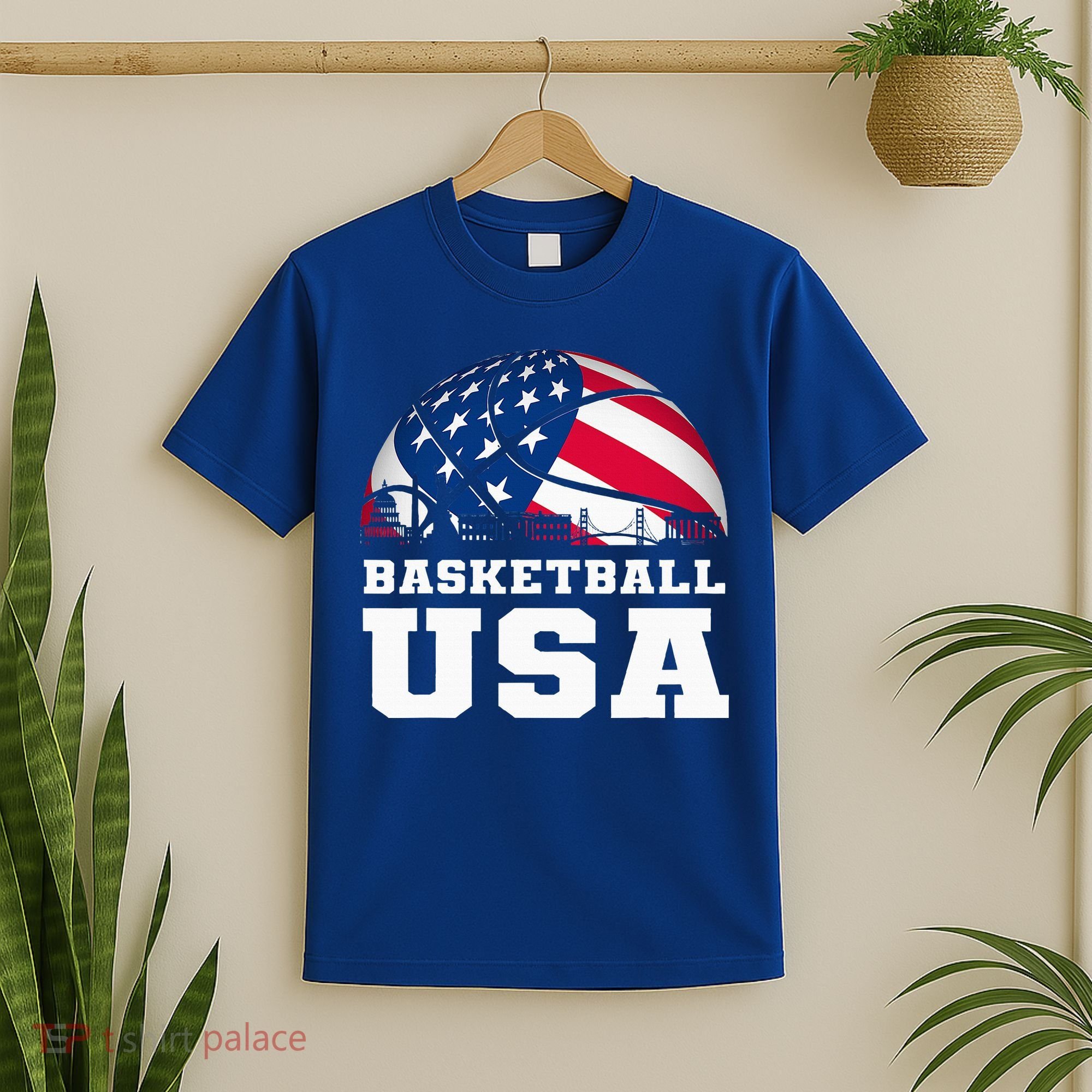 Basketball Usa Support The T.E.A.M U.S.A Flag Dream T-Shirt