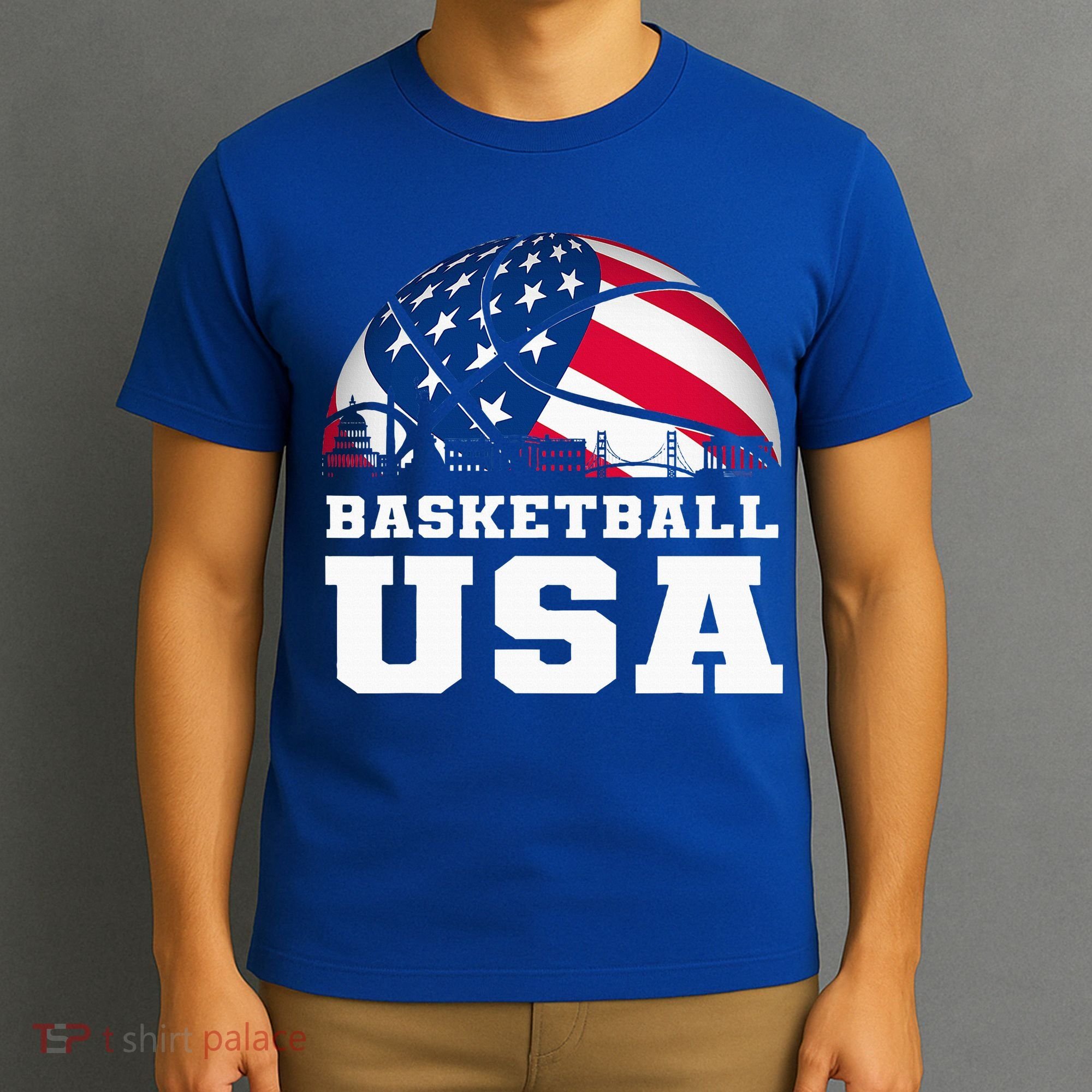 Basketball Usa Support The T.E.A.M U.S.A Flag Dream T-Shirt