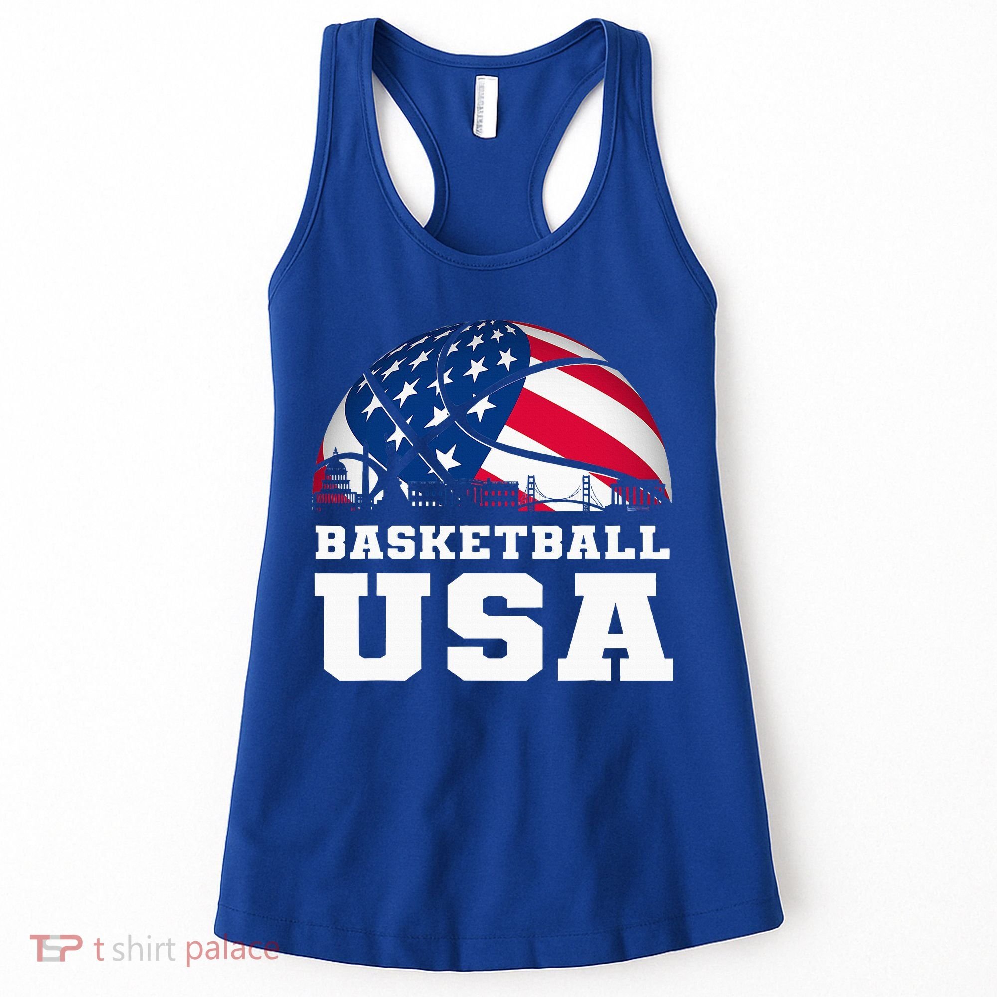 Basketball Usa Support The T.E.A.M U.S.A Flag Dream Women's Tank Top