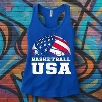 Basketball Usa Support The T.E.A.M U.S.A Flag Dream Women's Tank Top thumb 3