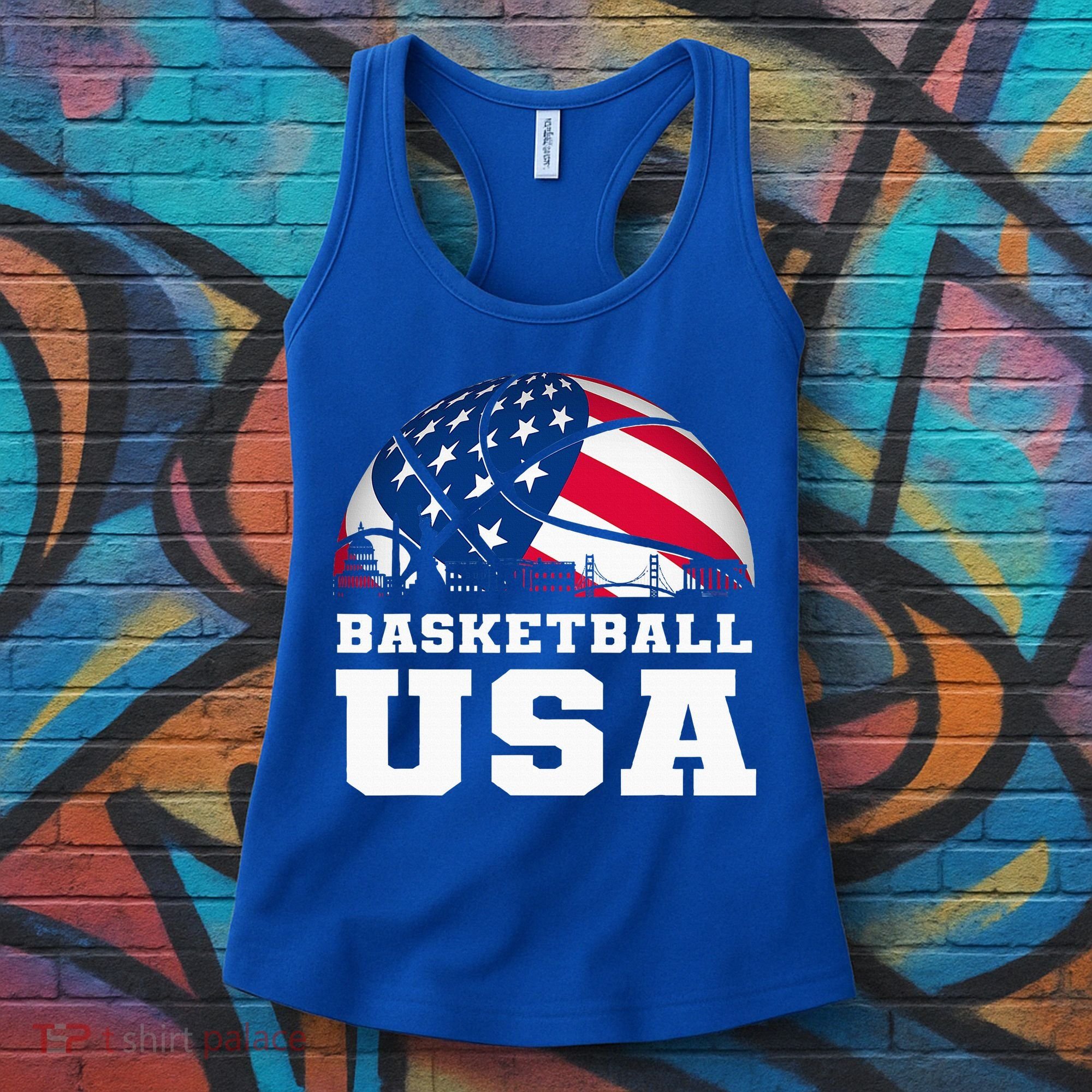 Basketball Usa Support The T.E.A.M U.S.A Flag Dream Women's Tank Top