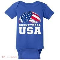 Basketball Usa Support The T.E.A.M U.S.A Flag Dream Baby Bodysuit thumb 0