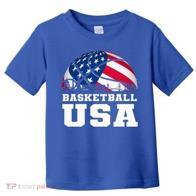 Basketball Usa Support The T.E.A.M U.S.A Flag Dream Toddler T-Shirt