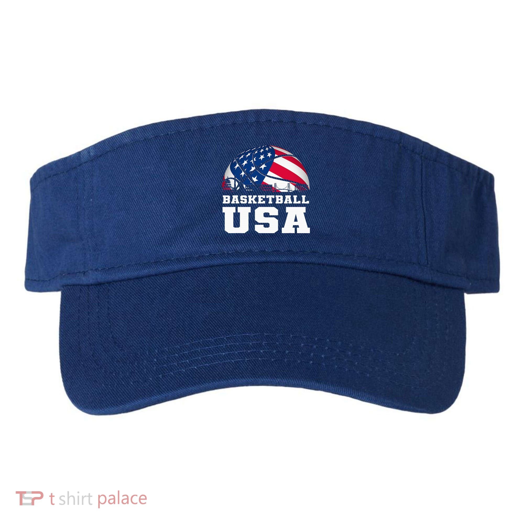 Basketball Usa Support The T.E.A.M U.S.A Flag Dream Visor