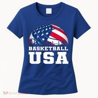 Basketball Usa Support The T.E.A.M U.S.A Flag Dream Women's T-Shirt