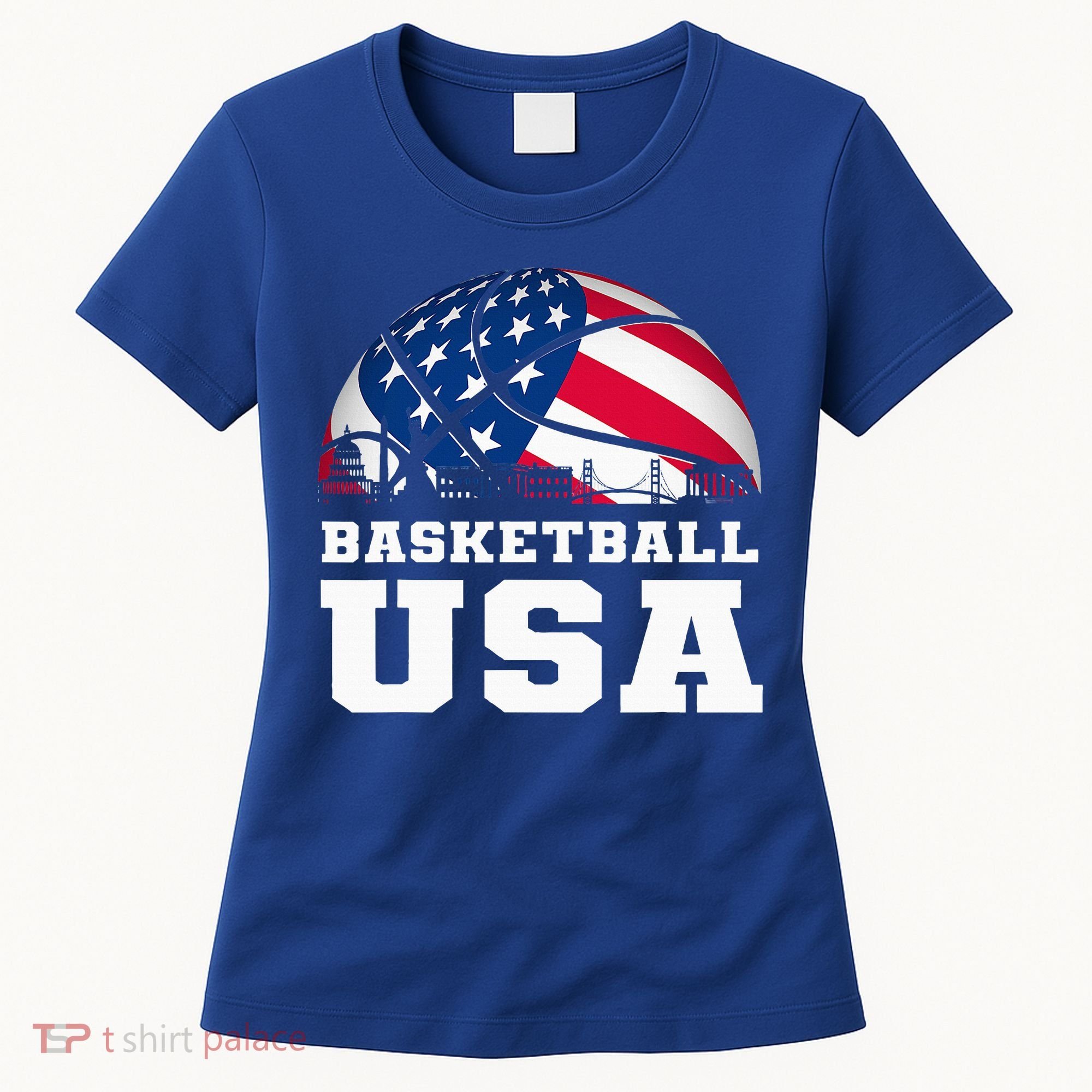 Basketball Usa Support The T.E.A.M U.S.A Flag Dream Women's T-Shirt
