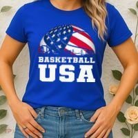 Basketball Usa Support The T.E.A.M U.S.A Flag Dream Women's T-Shirt thumb 2