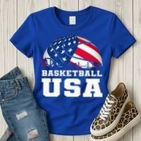 Basketball Usa Support The T.E.A.M U.S.A Flag Dream Women's T-Shirt thumb 3