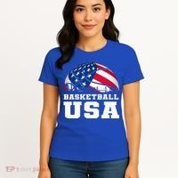 Basketball Usa Support The T.E.A.M U.S.A Flag Dream Women's T-Shirt thumb 4