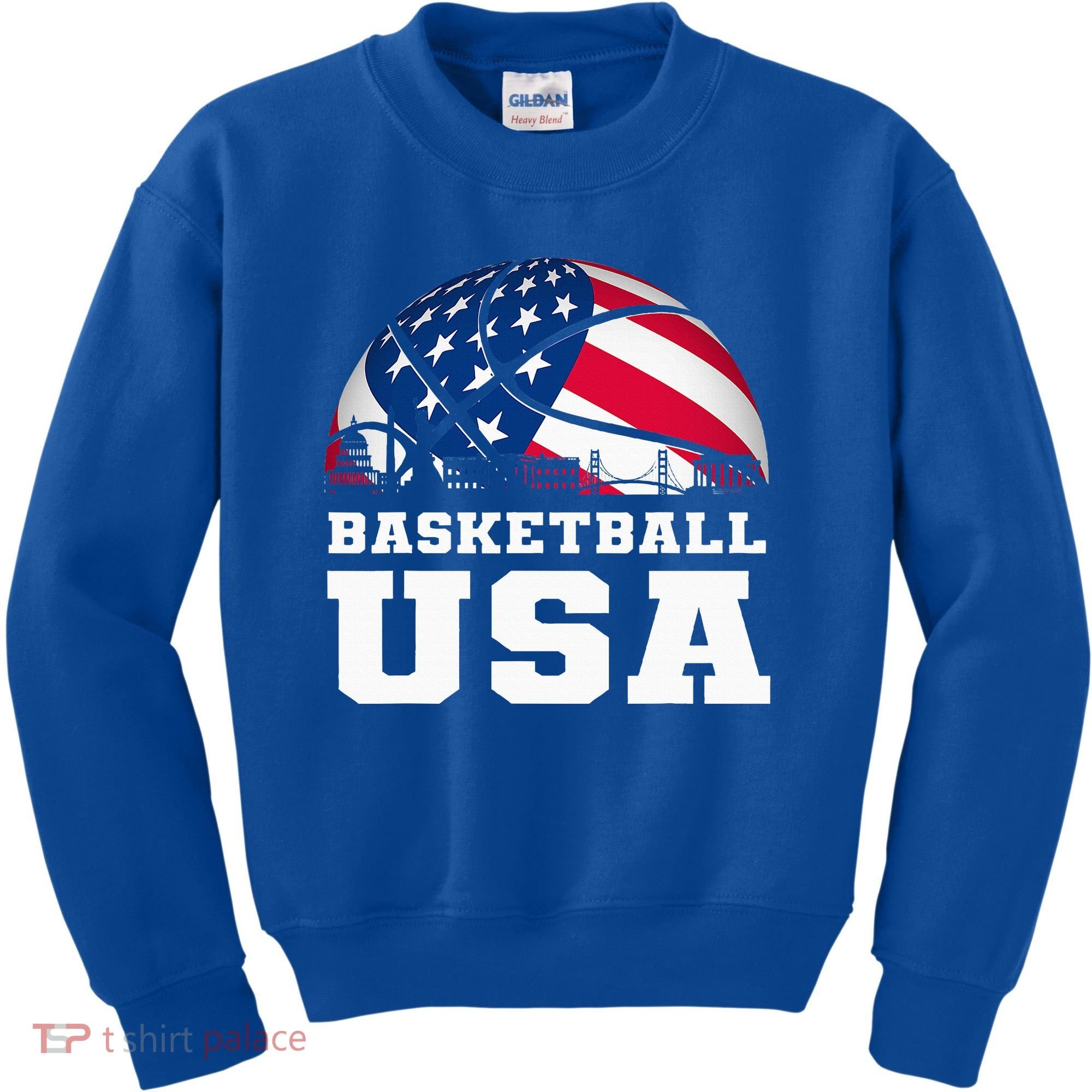 Basketball Usa Support The T.E.A.M U.S.A Flag Dream Kids Sweatshirt
