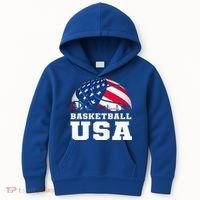 Basketball Usa Support The T.E.A.M U.S.A Flag Dream Kids Hoodie thumb 0