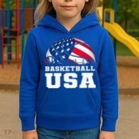 Basketball Usa Support The T.E.A.M U.S.A Flag Dream Kids Hoodie thumb 3
