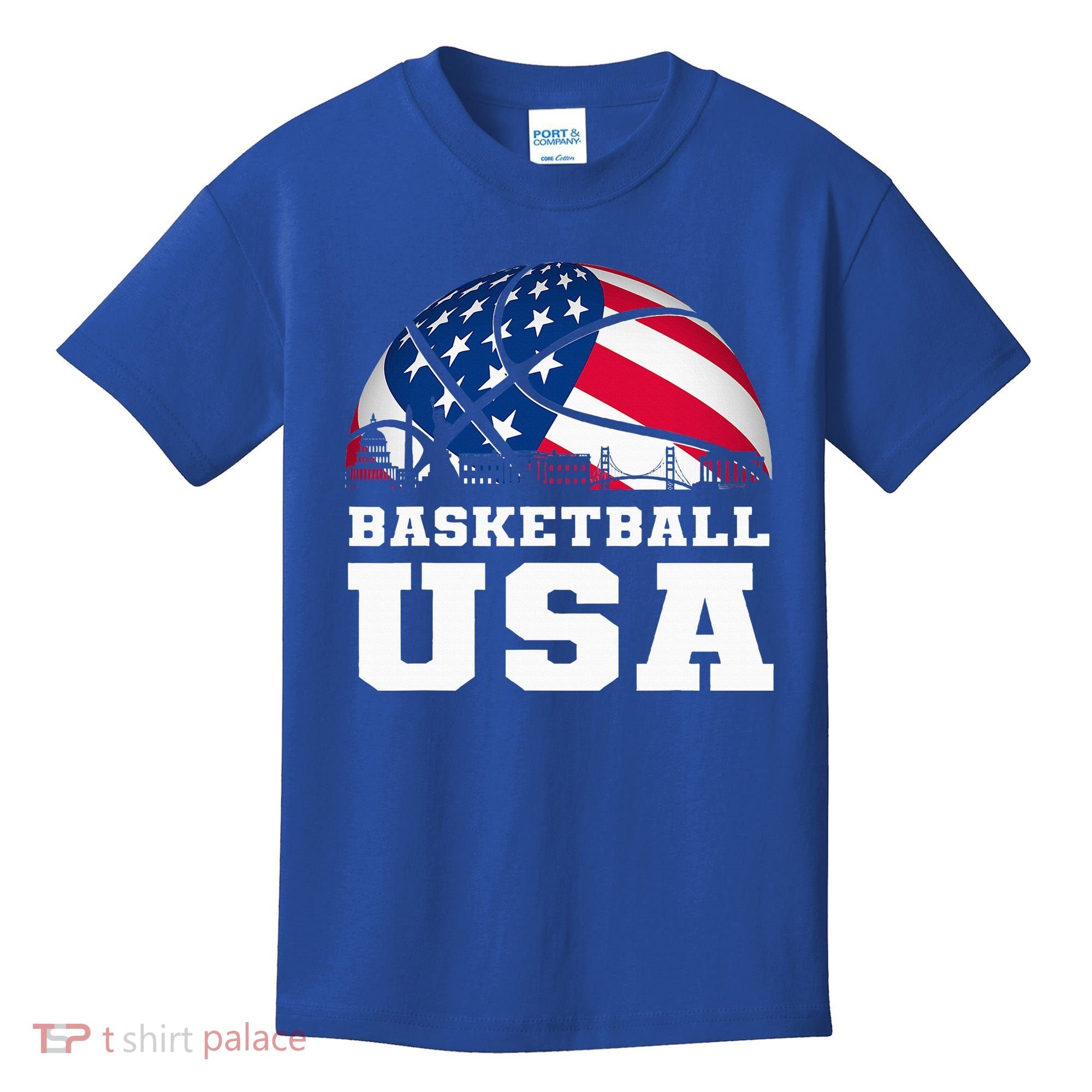 Basketball Usa Support The T.E.A.M U.S.A Flag Dream Kids T-Shirt