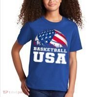 Basketball Usa Support The T.E.A.M U.S.A Flag Dream Kids T-Shirt thumb 2