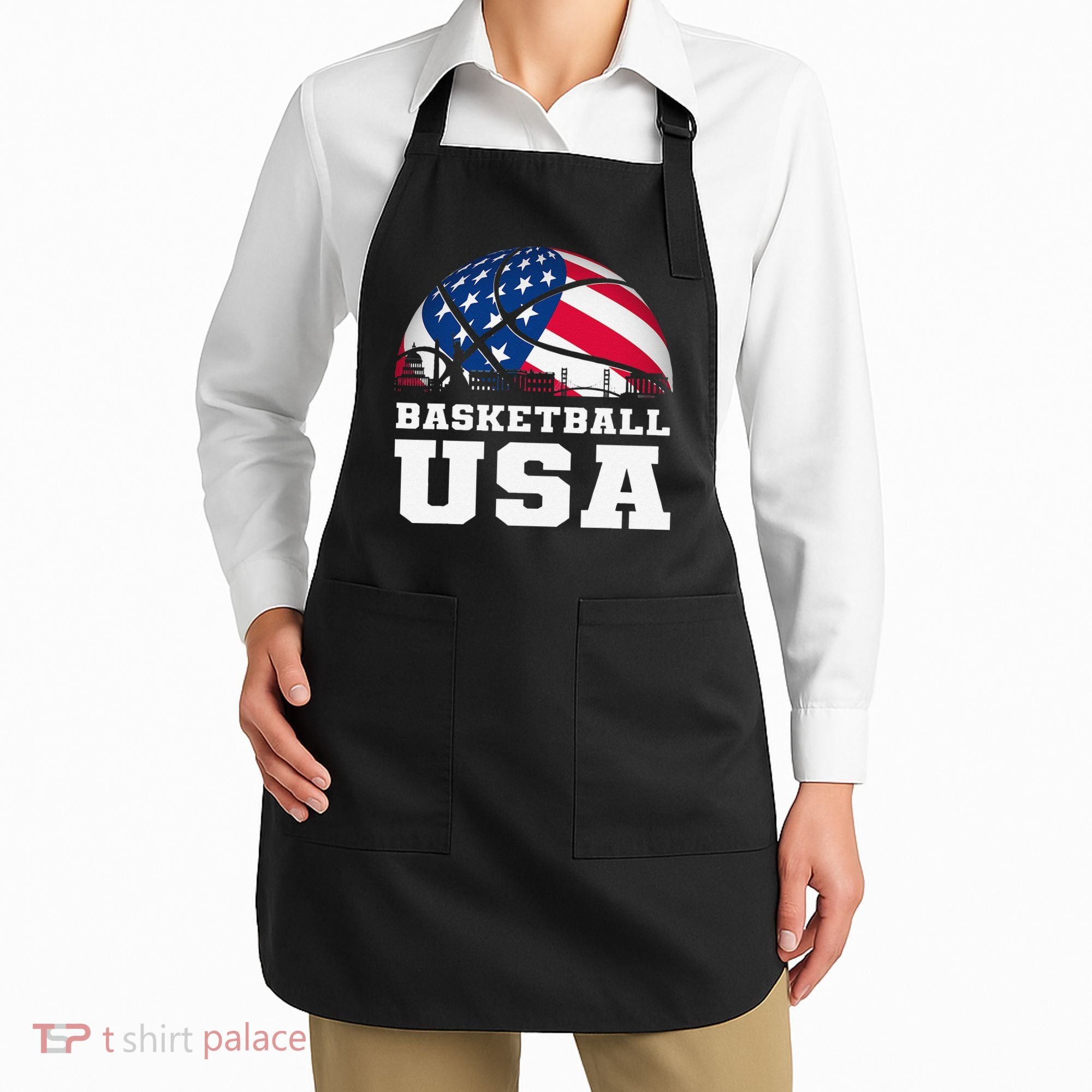 Basketball USA Support the Team USA Flag Dream Apron