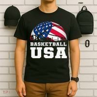 Basketball USA Support the Team USA Flag Dream T-Shirt thumb 6