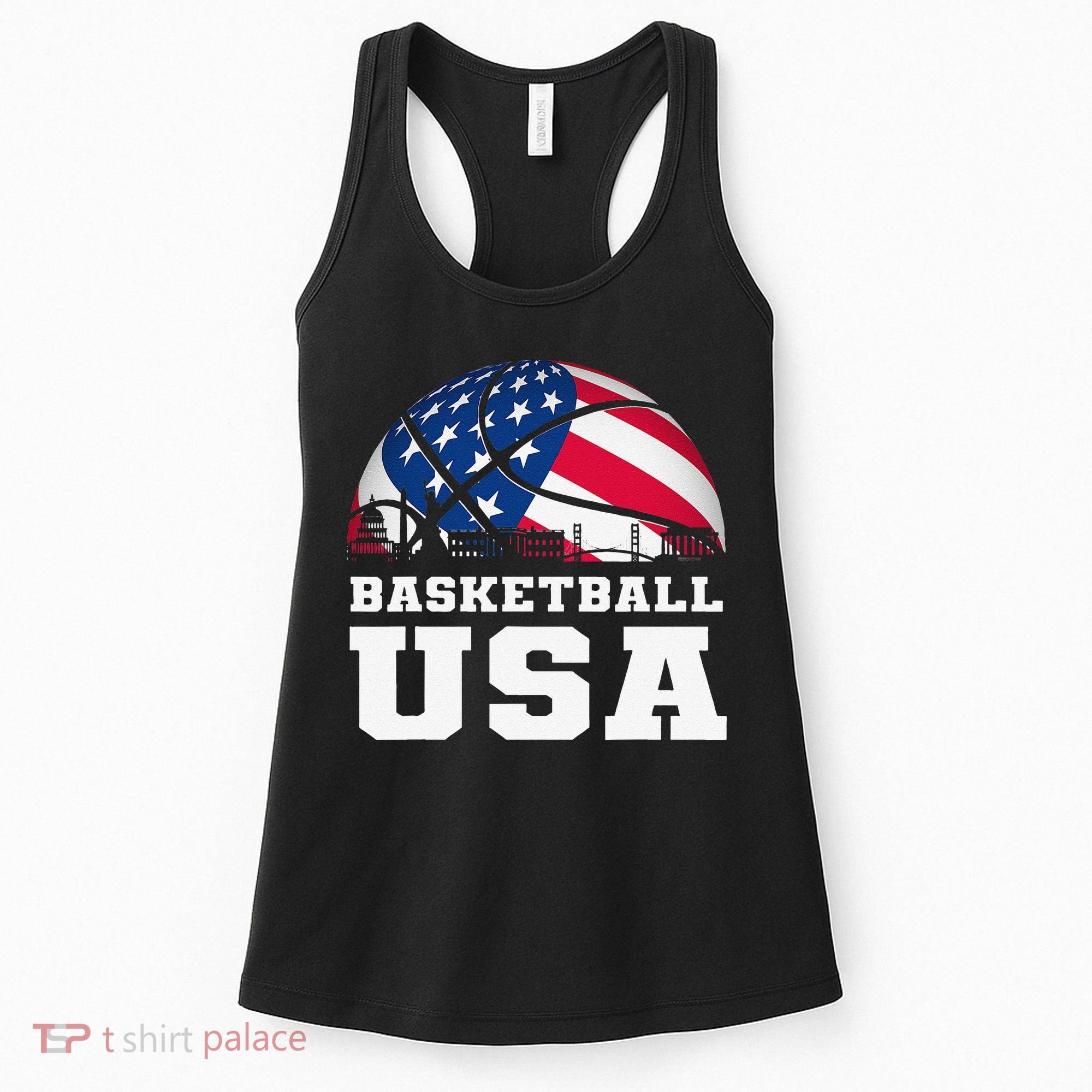 Basketball USA Support the Team USA Flag Dream Women's Tank Top