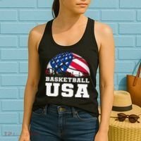 Basketball USA Support the Team USA Flag Dream Women's Tank Top thumb 2