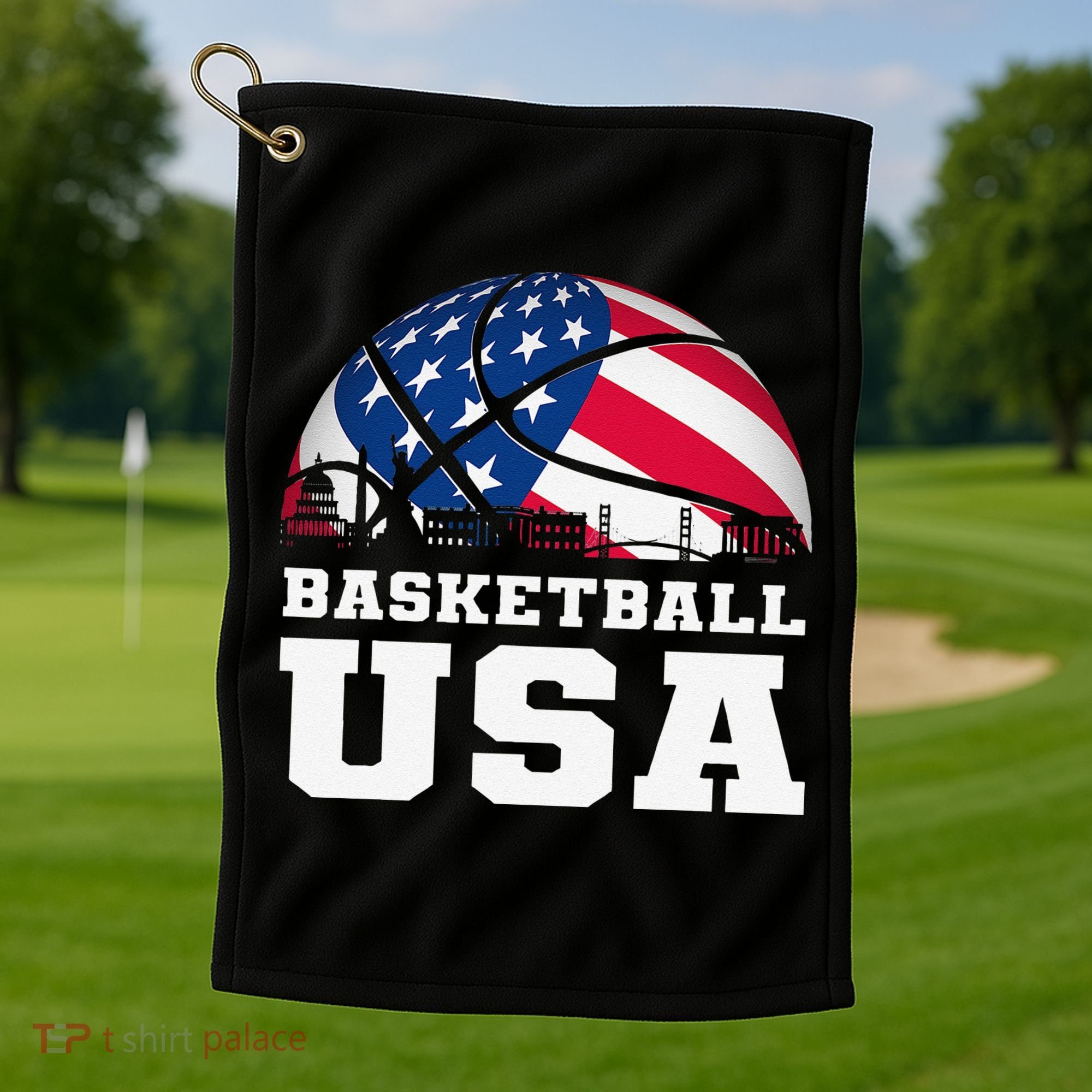 Basketball USA Support the Team USA Flag Dream Golf Towel